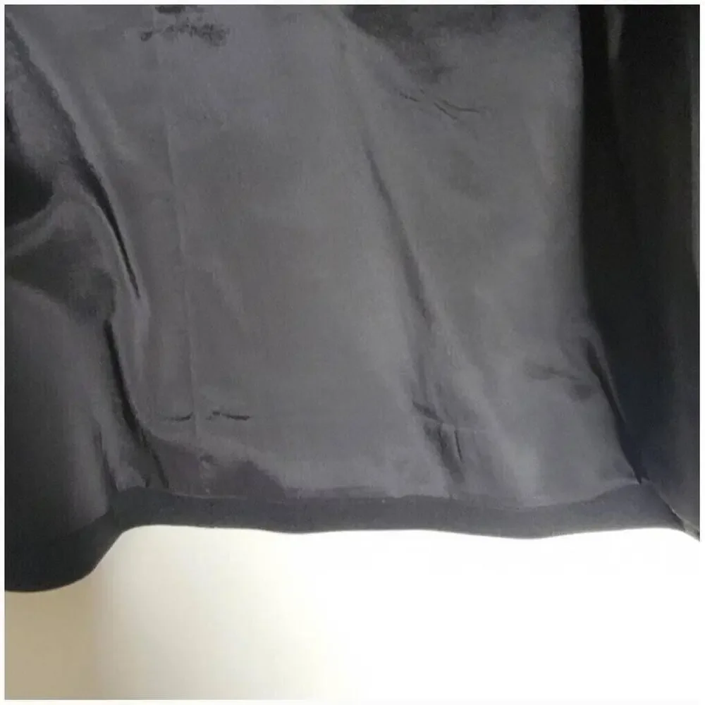 Elie Tahari Black Three Button Blazer Notched Lapel Jacket Size 4